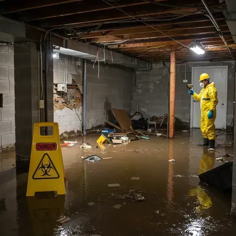 Flooded Basement Electrical Hazard in Beltsville, MD Property